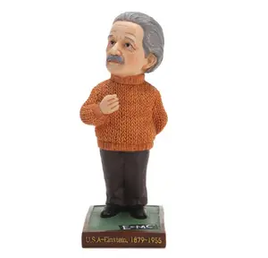 Figura de escultura personalizada da resina do polystone, estatueta albert einstein