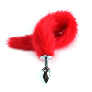 47 CM In Acciaio Inox <span class=keywords><strong>Plug</strong></span> Anale Inserisci Butt Toy Stopper Coda di Volpe Disegno Per Coppia - Product Image 3