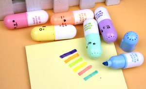 Rotuladores en forma de Mini píldora de alta calidad para escribir, marcadores con Graffiti facial, papelería coreana, útiles escolares - Product Image 4