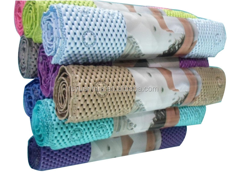 Лидер продаж на Amazon, нескользящий коврик из ПВХ, коврик для ванной и душа