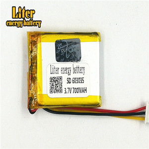 2 plug. 5 3 P 3.7 V 603035 mah 700 lithium polymer lipo rechargeable battery li ion solar battery battery with PCM - Product Image 2