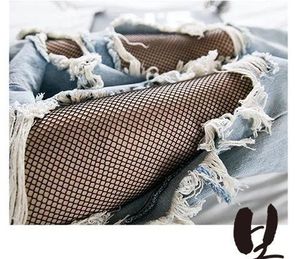 Calza <span class=keywords><strong>a</strong></span> <span class=keywords><strong>rete</strong></span> scavata nera sexy calda all'ingrosso - Product Image 2