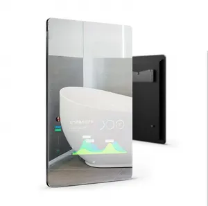 32 polegada suporte de parede espelho espelho face propaganda lcd android smart tv