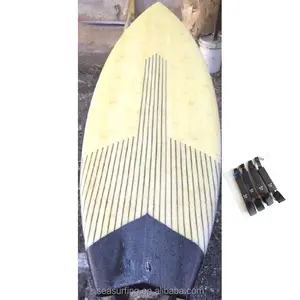 Nieuw seizoen gebruikt sup board reële bamboe surfplank carbon spoor speciaal ontwerp ~ ~!