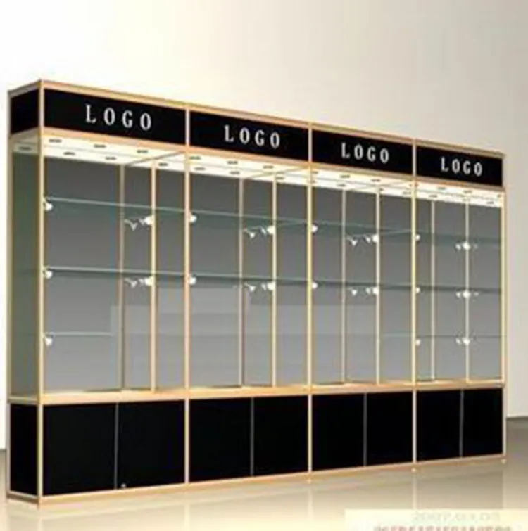 Hoogwaardige shop aluminium glazen display showcase voor juwelierszaak