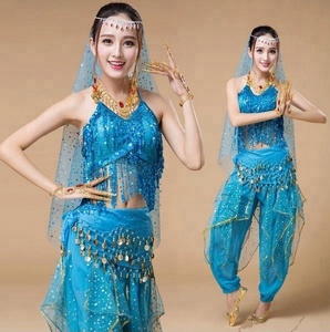 Bestdance danza del vientre borla superior + correa + velo + Pantalones + conjunto de accesorios/traje Sexy <span class=keywords><strong>Samba</strong></span> traje 6 colores - Product Image 5