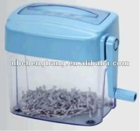 A5 mini manual cross cut document shredder by hand for home and office
