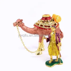 QF3969, оптовая продажа с завода, металлическая шкатулка для ювелирных изделий в форме верблюда, сувенир для дня рождения