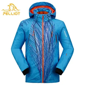 Jaqueta de esqui esportiva de inverno para homens, à prova d'água e respirável, leve, de secagem rápida, com zíper, tamanho grande XL/XXL