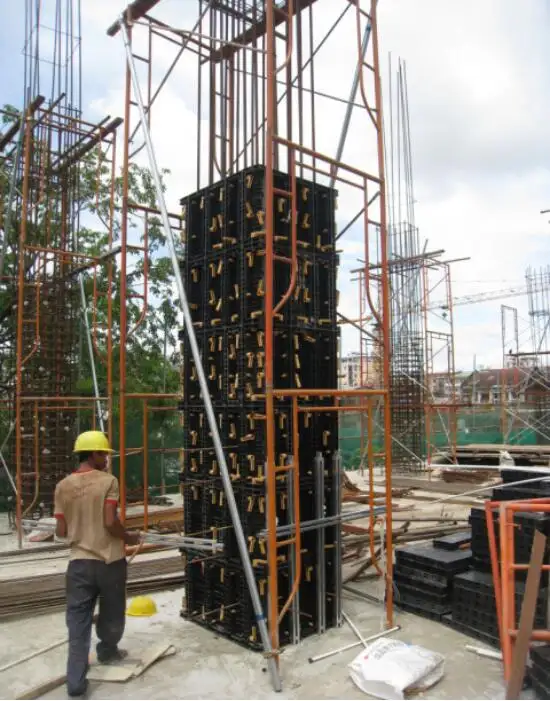 Colonne carrée réglable en plastique, 20 colonnes pour la construction
