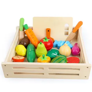 Diy Rolle Spielen Kinder Pretend Vorschule Spiel Küche Holz Obst Schneiden Spielzeug