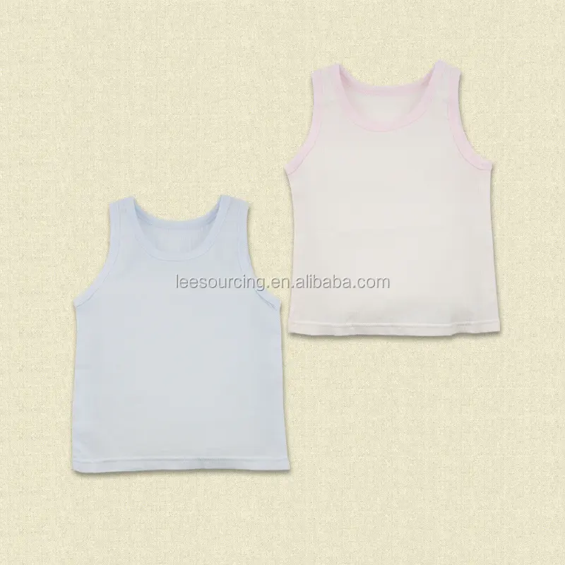 Wholesale high quality 100% cotton newborn baby vest top
