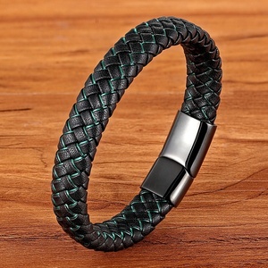 Pulsera <span class=keywords><strong>de</strong></span> <span class=keywords><strong>Cuero</strong></span> Genuino Personalizada, Suave y Flexible, con Grabado <span class=keywords><strong>de</strong></span> Logotipo, <span class=keywords><strong>Pulseras</strong></span> <span class=keywords><strong>de</strong></span> <span class=keywords><strong>Cuero</strong></span> para Hombre, Regalo para el Día del Padre o <span class=keywords><strong>de</strong></span> la Madre - Product Image 4