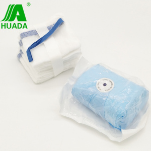 Spugna medica in garza emostatica addominale, 5 pezzi/pkt, sterile, prelavata, 30x30x12 strati con chip rilevabile ai raggi x - Product Image 3