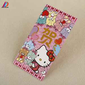 Phong Bì Giấy Bỏ Túi Màu Đỏ Họa Tiết Dễ Thương Logo Tùy Chỉnh - Product Image 3