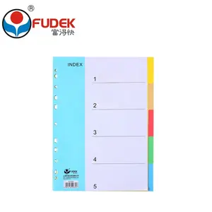A4 11 חורי צבע tab כרטיסי קלסר 5 דפים נייר מדד מחיצת