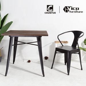 Migliore vendita esterna coperta in ferro battuto ristorante fast food cafe set da pranzo <span class=keywords><strong>tavolo</strong></span> e sedia per coffee shop - Product Image 3