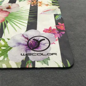 Best quantity anti-tear eco-friendly custom logo printing non slip folding natural rubber material travel yoga mat