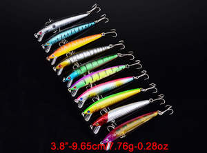 20 pz/set Minnow Fishing Lure Floating Wobblers esca artificiale 9.65cm/7.76g Hard Crankbaits ganci 9cm/8.3g Lure - Product Image 5