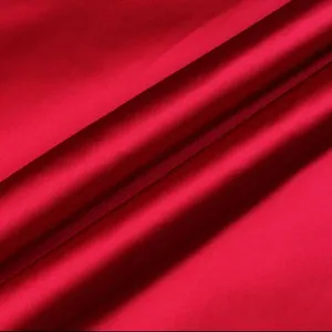 Howmay stretch satin silk fabric 19m/m 43" 114cm 95% silk 5% spandex fabric red for dress pajamas