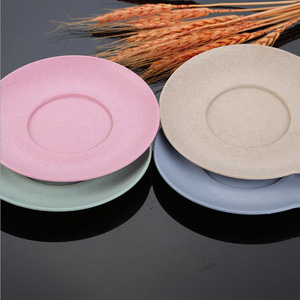 OEM logo rond <span class=keywords><strong>comestible</strong></span> paille de blé collation <span class=keywords><strong>assiette</strong></span> de fruits pour vente - Product Image 3