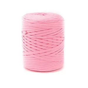 Fancy nuovo materiale coperta crochet filato filato nastro 100 poliestere t shirt filo