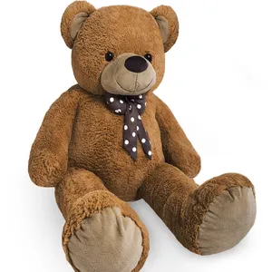 ตุ๊กตาหมีนุ่มนิ่มขนาดใหญ่สำหรับเด็ก,ของขวัญวันเกิดตุ๊กตาหมีเท็ดดี้แบร์สีน้ำตาลอ่อน