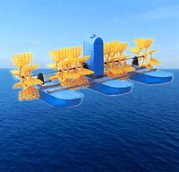 Équipements d'aquaculture aérateur électrique à roue à aubes 2hp 1.5kw aérateur à roue à aubes haute efficacité pour étang à poissons