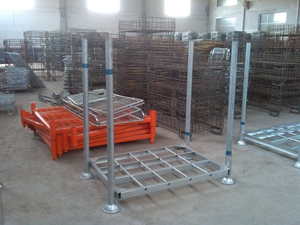 Nhiệm vụ nặng nề Ráp Kho Tùy Chỉnh Stackable Lưu Trữ Bền Hậu Cần Mạ Kẽm Ống Thép Pallet - Product Image 5