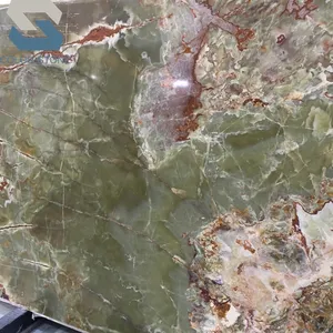最佳质量抛光巴基斯坦onix石材深绿色玛瑙大理石板
