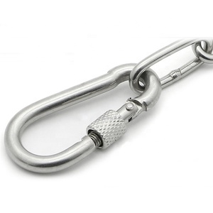 BT-245S Tuyệt Vời Leo Núi Thép Carabiner Điện Mạ Kẽm Leo Núi 7Mm Với Vít Thép Mùa Xuân <span class=keywords><strong>Snap</strong></span> Móc Khóa Carabiner - Product Image 2