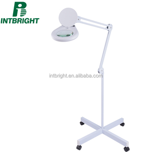 8066 profesional piso ESD soporte hightcial Lámpara <span class=keywords><strong>lupa</strong></span> 5 dioptría cabeza redonda ajustable LED <span class=keywords><strong>lupa</strong></span> luz qualtiy fa - Product Image 1