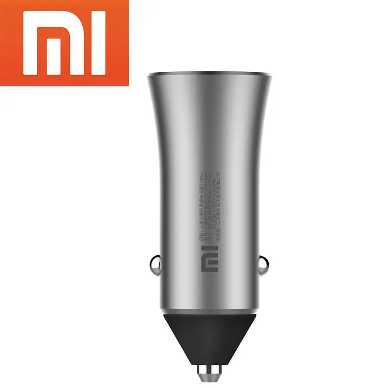 Global Versi Xiaomi Mi Car Charger Pro Dual USB Charger Cepat 18 W Fast Charger Edition dengan Lampu LED Tips