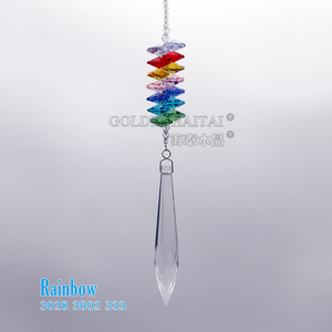 Cristal Rainbow Criador <span class=keywords><strong>Suncatcher</strong></span> Pendurado Wind Chimes <span class=keywords><strong>Craft</strong></span> para Home Window Decor GOLDENHAITAI - Product Image 5