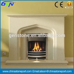 Blanco chimenea de piedra - Product Image 1