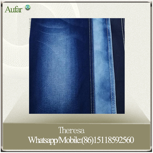 Aufar Mexcio tramo satinado tela de mezclilla deshilachada - Product Image 1
