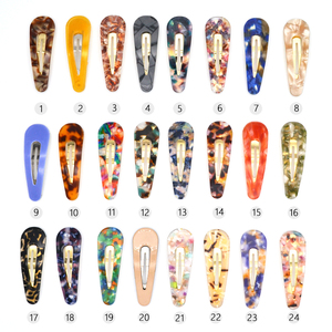 Commercio all'ingrosso di colore dei capelli a schiocco della clip <span class=keywords><strong>tic</strong></span> tac di plastica acetato satinato schiocco delle clip di capelli della resina acrilica accessori per capelli per le donne ragazze - Product Image 3