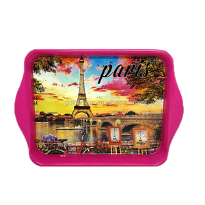 Plateau de service décoratif personnalisé en gros, souvenir touristique chic de <span class=keywords><strong>Paris</strong></span>, France, Tour Eiffel, plateau à rouler le tabac décoratif sur mesure - Product Image 1
