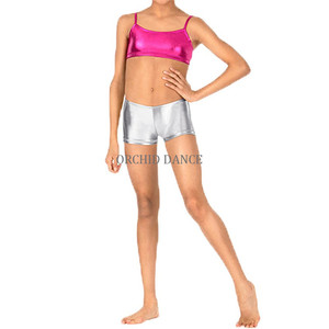 Pantaloncini da ballo per bambini in Spandex rivestiti economici professionali all'ingrosso ragazze - Product Image 4