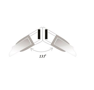 Tiras impermeables de goma para pantalla de <span class=keywords><strong>ducha</strong></span> de baño, sellos magnéticos para puerta de vidrio, 135 grados, en oferta - Product Image 3