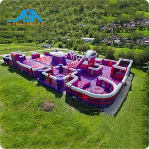 American <span class=keywords><strong>Ninja</strong></span> Warrior carrera de obstáculos interior inflable salto patio gigante Casa de rebote Funfair castillo inflable - Product Image 6