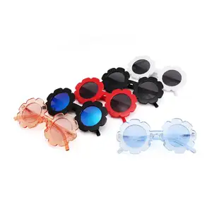 Vintage Occhiali Da Sole Per Bambini Bambino di Sport Occhiali Da Sole Fiore Rotondo Gafas Bambini Del Bambino UV400 Occhiali Da Sole Ragazze Dei Ragazzi Oculos De Sol