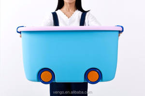 Boîte de rangement en plastique pour jouets d'enfants et organisation de la maison, motif de dessin animé - Product Image 4