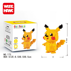 Nouvelle figurine <span class=keywords><strong>Pikachu</strong></span> et blocs de <span class=keywords><strong>construction</strong></span> en plastique, mini jouets d'anime pour enfants de 5 à 7 ans - Product Image 2