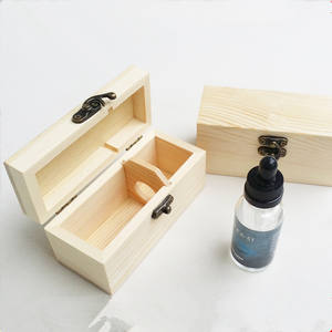 Caja de embalaje de aceite esencial de madera de pino de una botella Caja de madera de regalo de perfume elegante con estética natural - Product Image 3