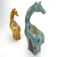 Giraffe Vormige Antieke Vaas, Dier Vormige Vaas Voor Home Decoratie