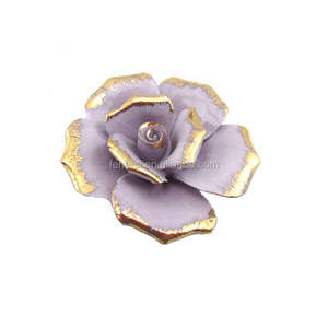 <span class=keywords><strong>Porcelaine</strong></span> décorative de luxe, mini fleurs en céramique, fait à la main, pour artisanat, nouveauté - Product Image 3
