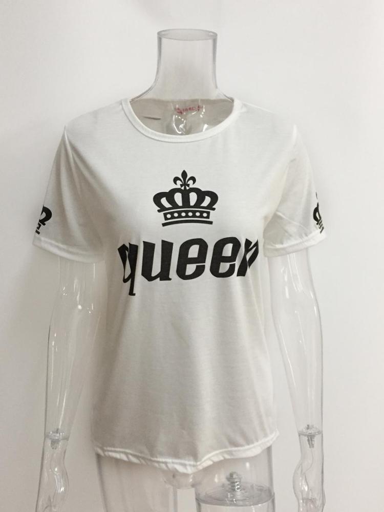 Magliette King E Queen In Coppia | Set Da Uomo E Donna 100% Cotone - Regalo Per Fidanzati