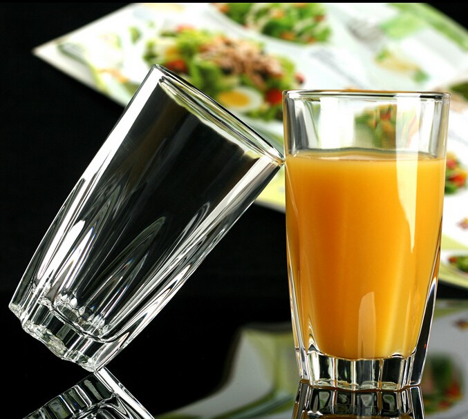 Round Milk Juice Glass Cup For Drink Water Drinking Glass Food Grade Material Transparent Whiskey Cup