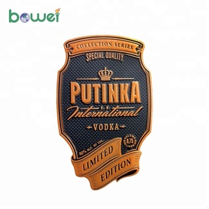 Upscale Fashion Wine <strong>Vodka</strong> Rum Whisky Cocktail Gin Metal <strong>Labels</strong> Manufactures - Product Image 2